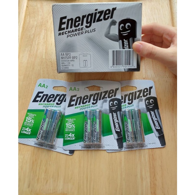 Pin sạc Energizer AA (2A) 2000 mAh 1.2V dùng cho thiết bị cần nguồn 1.5V - loại có vĩ ép kín