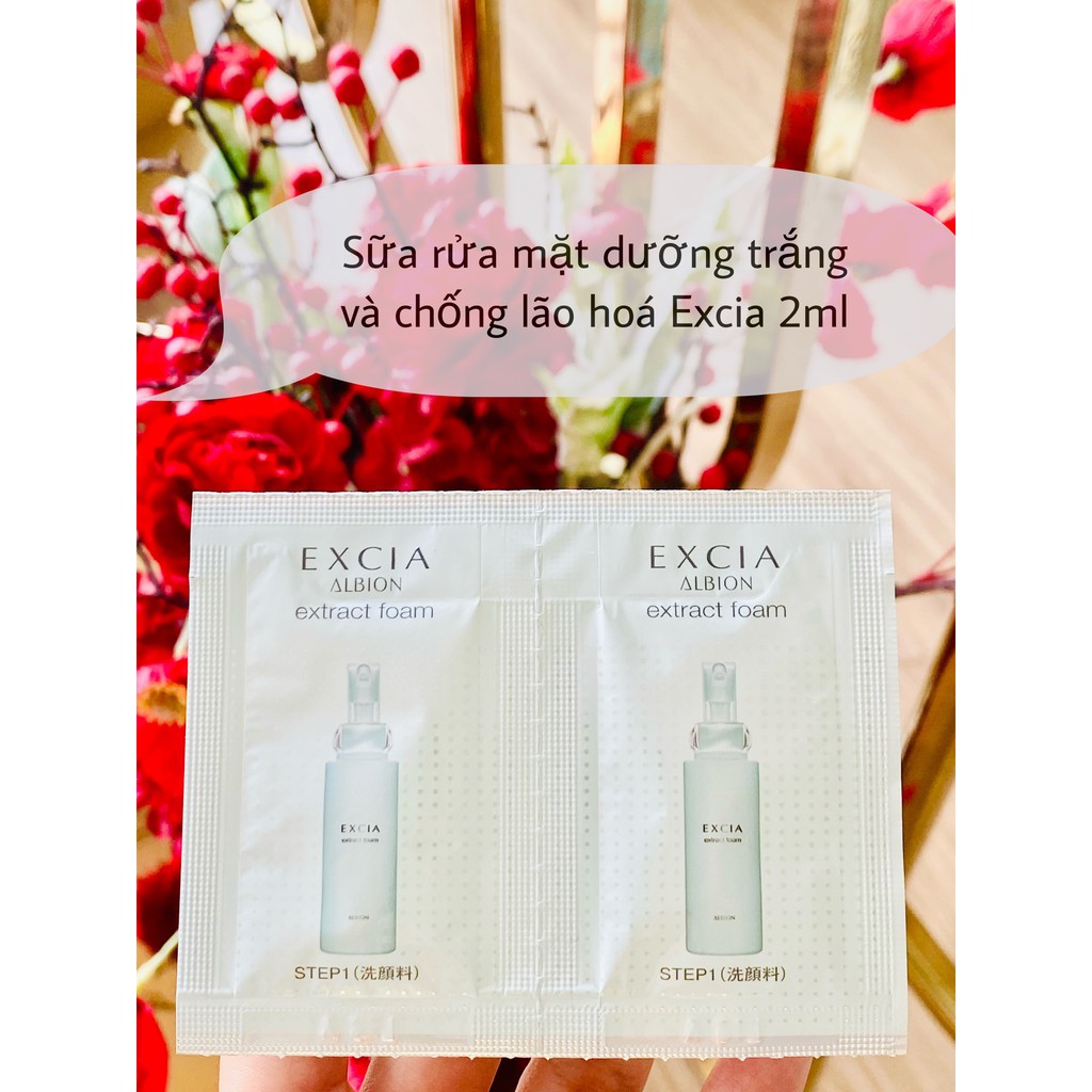 Tổng hợp các gói mẫu thử dòng Excia chống lão hoá, tái tạo da, làm sáng