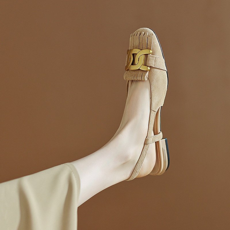 Giày IELGY đế thấp mũi vuông mềm mại thời trang cho nữ