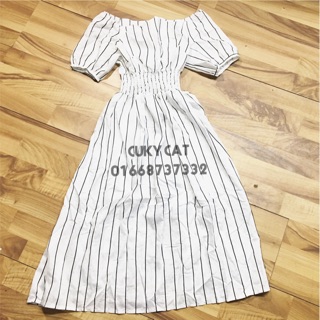 Váy maxi kẻ cổ thuyền