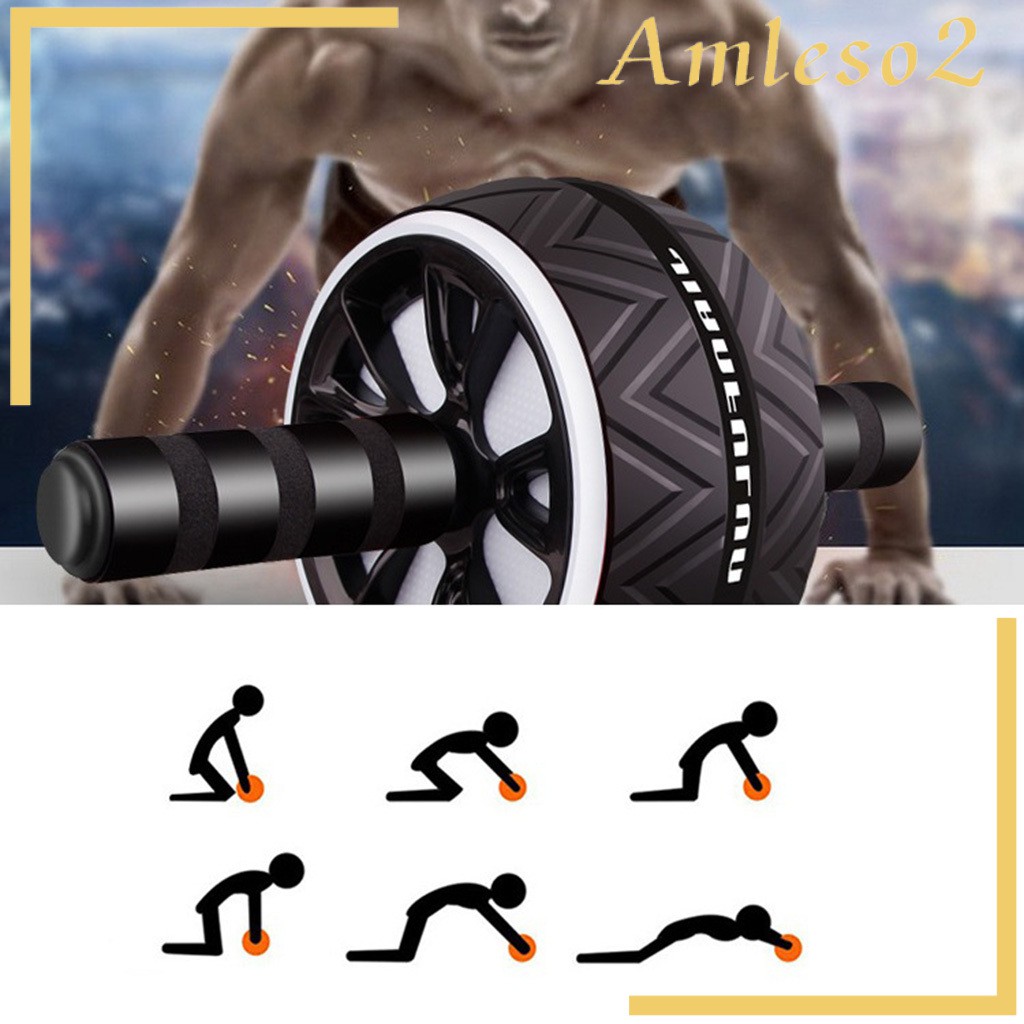 [AMLESO2] Ab Roller Exercise Wheel Abdominal Core Strength Training Gear Home Workout Kit