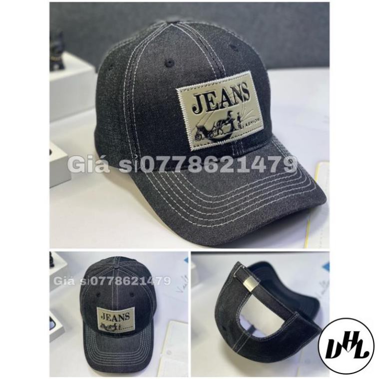 nón kết jean đen mạc vuông thời trang