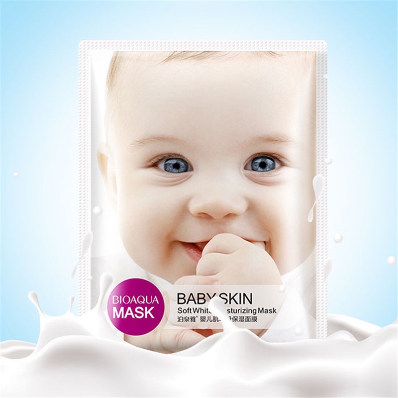 Combo 10 Miếng Mặt Nạ Baby Skin Dưỡng Trắng, Cấp Ẩm, Se Khít Lỗ Chân Lông, Kiềm Dầu, Phục Hồi Da Hư Tổn