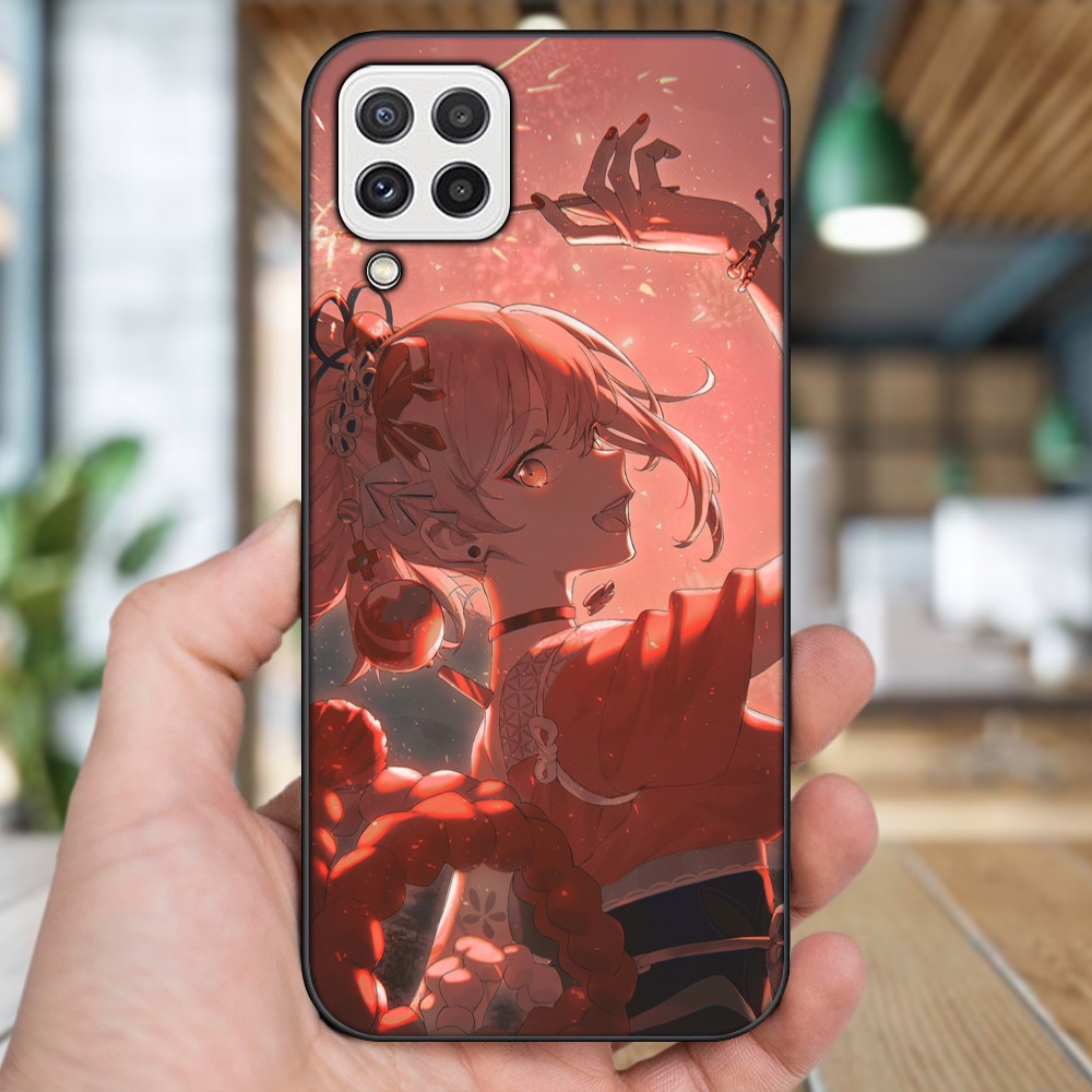 Ốp lưng Samsung A22 4G, A22 5G viền đen in hình Yoimiya Genshin Impact