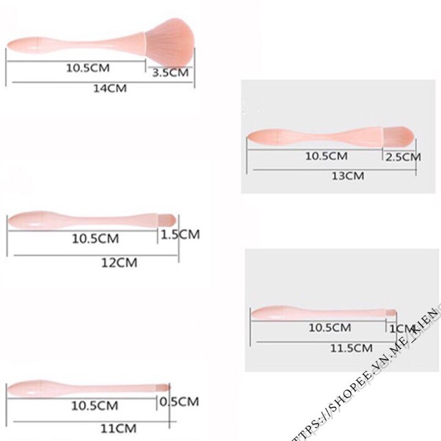 Bộ trang điểm 5 món có giá treo tiện dụng