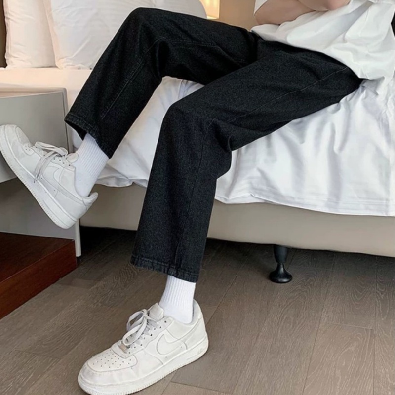Quần Jean Baggy nam xanh sáng nhạt ống xuông rộng TR03 style hàn quốc 2022-Trend Clothing!