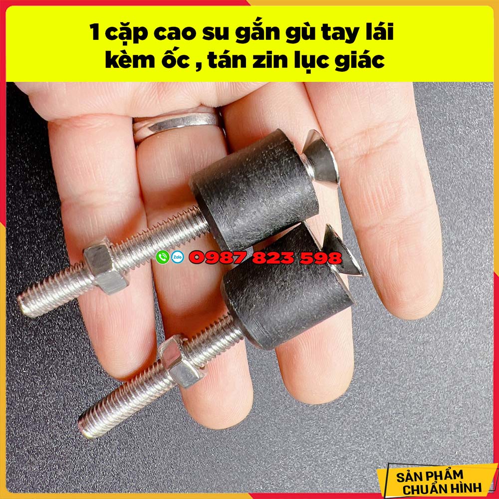 Một Cặp Cao Su Gù Tay Lái Gắn Xe Kèm Tán Gắn Ốc Zin