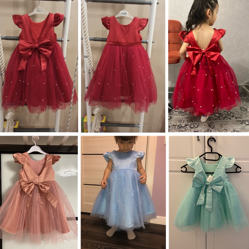 Đầm công chúa bằng vải tuyn thanh lịch cho bé gái 1-5 tuổi