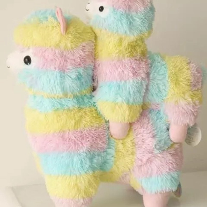 Thú Nhồi Bông Hình Con Lạc Đà Mềm Mại Màu Cầu Vồng Đáng Yêu