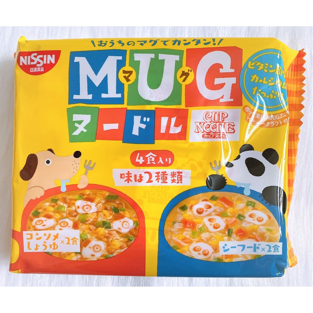 Mì Mug Nissin Nhật Bản 90g. Mì Mug vàng, xanh cho bé ăn dặm từ 1 tuổi. Date 5/2021 - Sweet Baby House