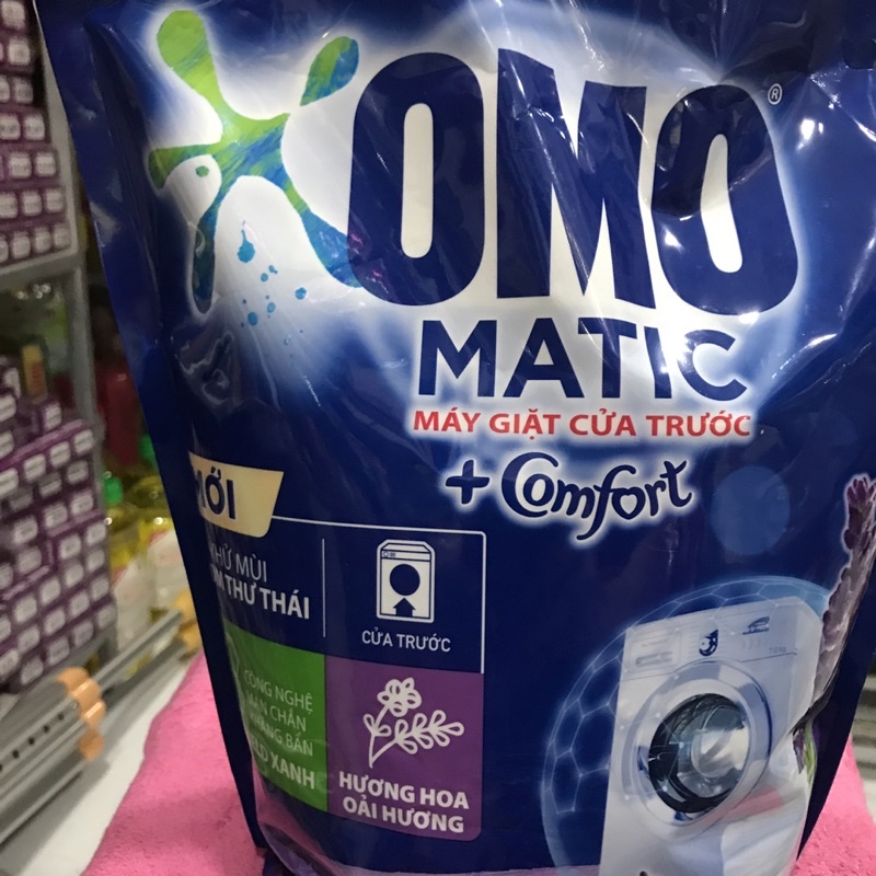 Nước Giặt Omo Matic Cửa Trước Hương Hoa oải  Hương 3,6kg