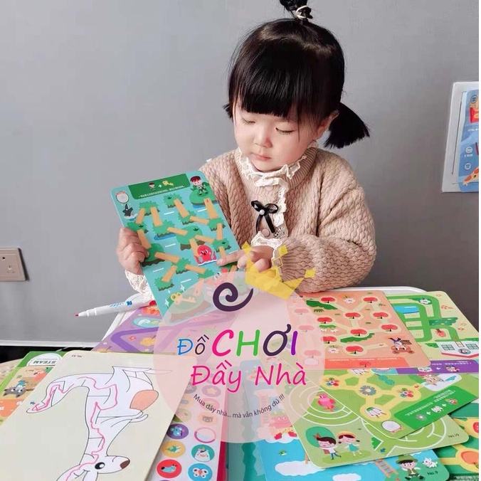 Tìm mê cung cho bé 2-5 tuổi hãng Saalin - Trò chơi phát triển trí não, phát triển tư duy cho bé - Đồ chơi đầy nhà