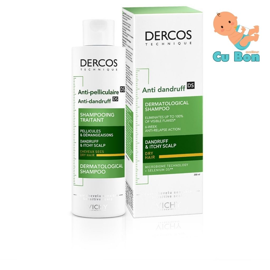 Dầu Gội Ngăn Gàu Và Ngứa Cho Tóc Khô Xơ Vichy Dercos Technique Anti-Dandruff Dermatological Shampoo 390ml của Pháp