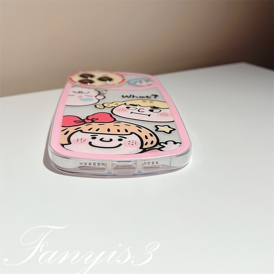 Ốp Điện Thoại TPU Mềm Trong Suốt In Hình Đầu Xấu Xí Có Dây Đeo Cho iPhone 13 12 11 Pro Max 13 12 11