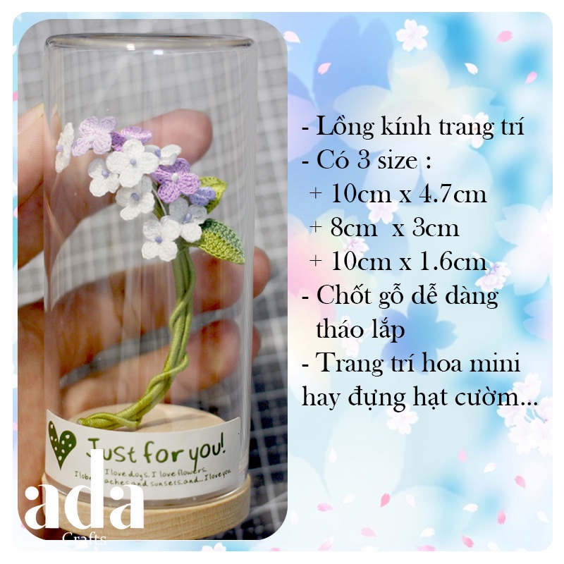 Lọ Kính Thủy Tinh Trang Trí Chốt Gỗ  - ada.crafts