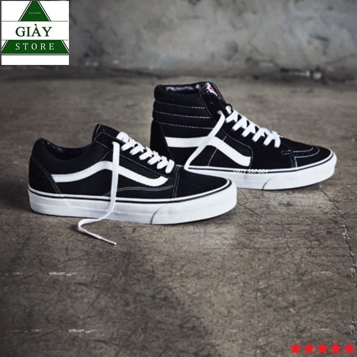 Giày Vans Sneaker Nam Nữ SK8 Đen Cao | BigBuy360 - bigbuy360.vn