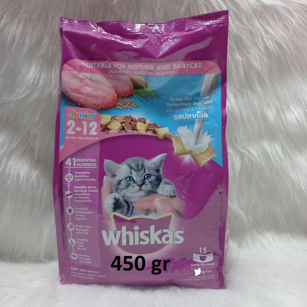 Thức ăn cho mèo bầu, mèo con Whiskas gói 450gr