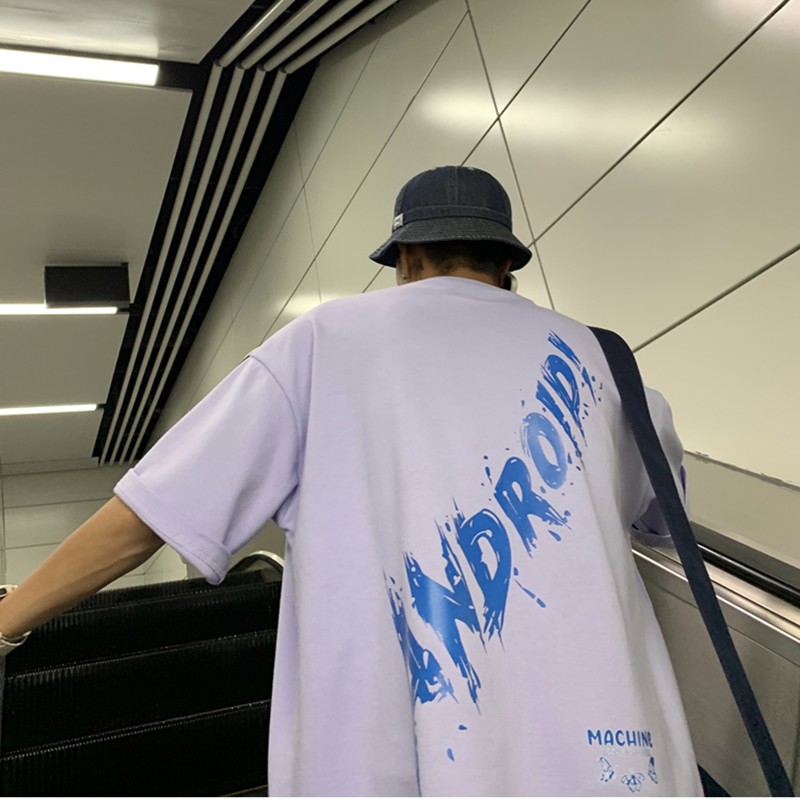 Áo phông nam nữ unisex tay lỡ thun form rộng ANDROIP teen cổ tròn oversize cotton giá rẻ màu đen trắng tee pull freesize