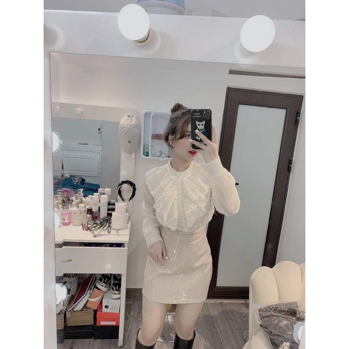 [MÃ XENIAFASHION GIẢM 10K ĐƠN 50K] Áo sơ mi voan tiểu thư 2 lớp Áo sơ mi nữ cổ bèo sang chảnh | BigBuy360 - bigbuy360.vn