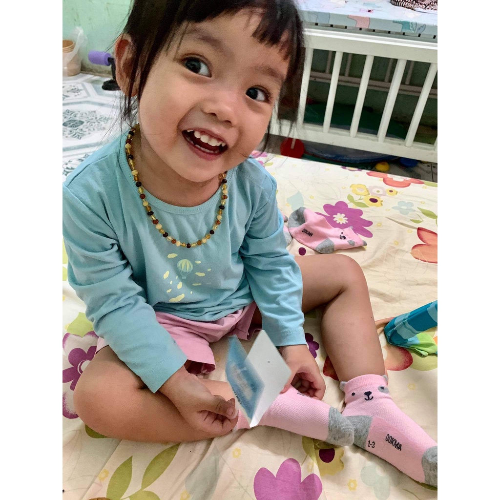 Tất cotton dày không bai, không xù, đế chống trượt bé trai/gái dokma