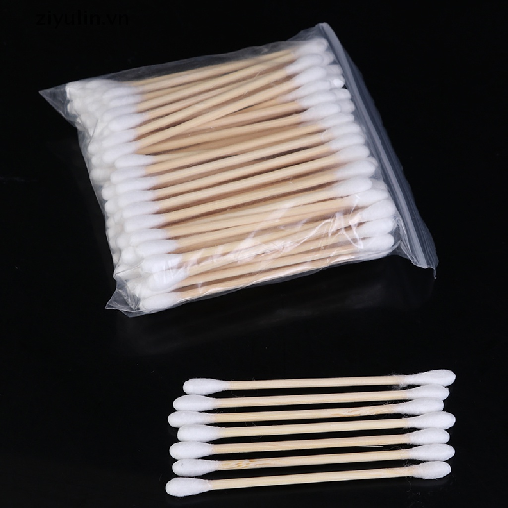 Set 100 Tăm Bông Cotton Hai Đầu Sử Dụng Một Lần