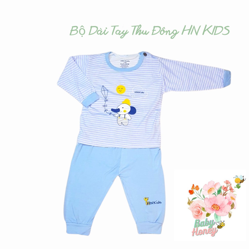 Bộ quần áo thu đông trẻ em HN Kids họa tiết cho bé 0-12mth