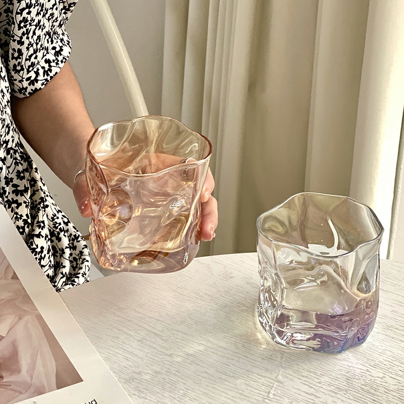 [4 MẪU ĐỌC MÔ TẢ] Cốc, Ly Thủy Tinh Uống Nước Basic Dáng Vuông Hình Xoắn Twisted Glass