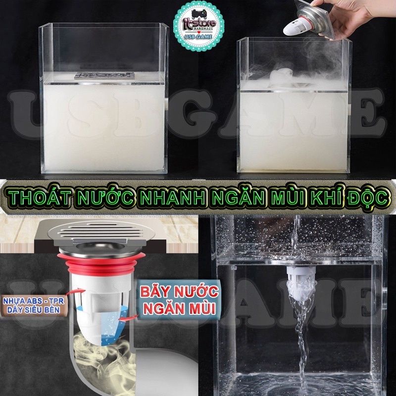 Bịt cống chặn mùi hôi, thoát sàn chống trào ngược ngăn côn trùng khử mùi đường thoát nước