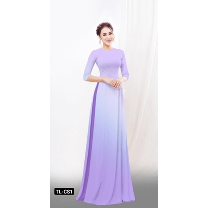 Vải áo dài màu ombre