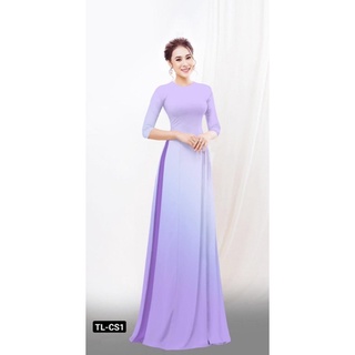 Vải áo dài màu ombre