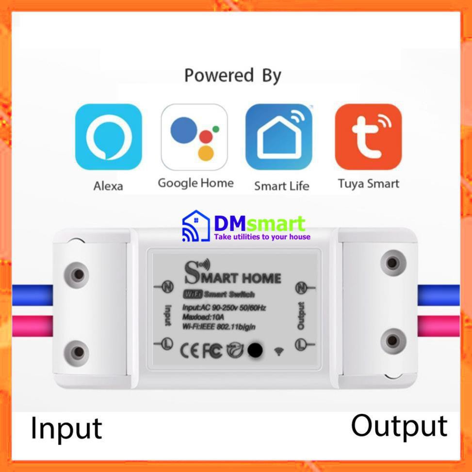 Công Tắc Wifi Điều Khiển Từ Xa Tuya Smarthome, Bật Tắt Đèn Qua Điện Thoại