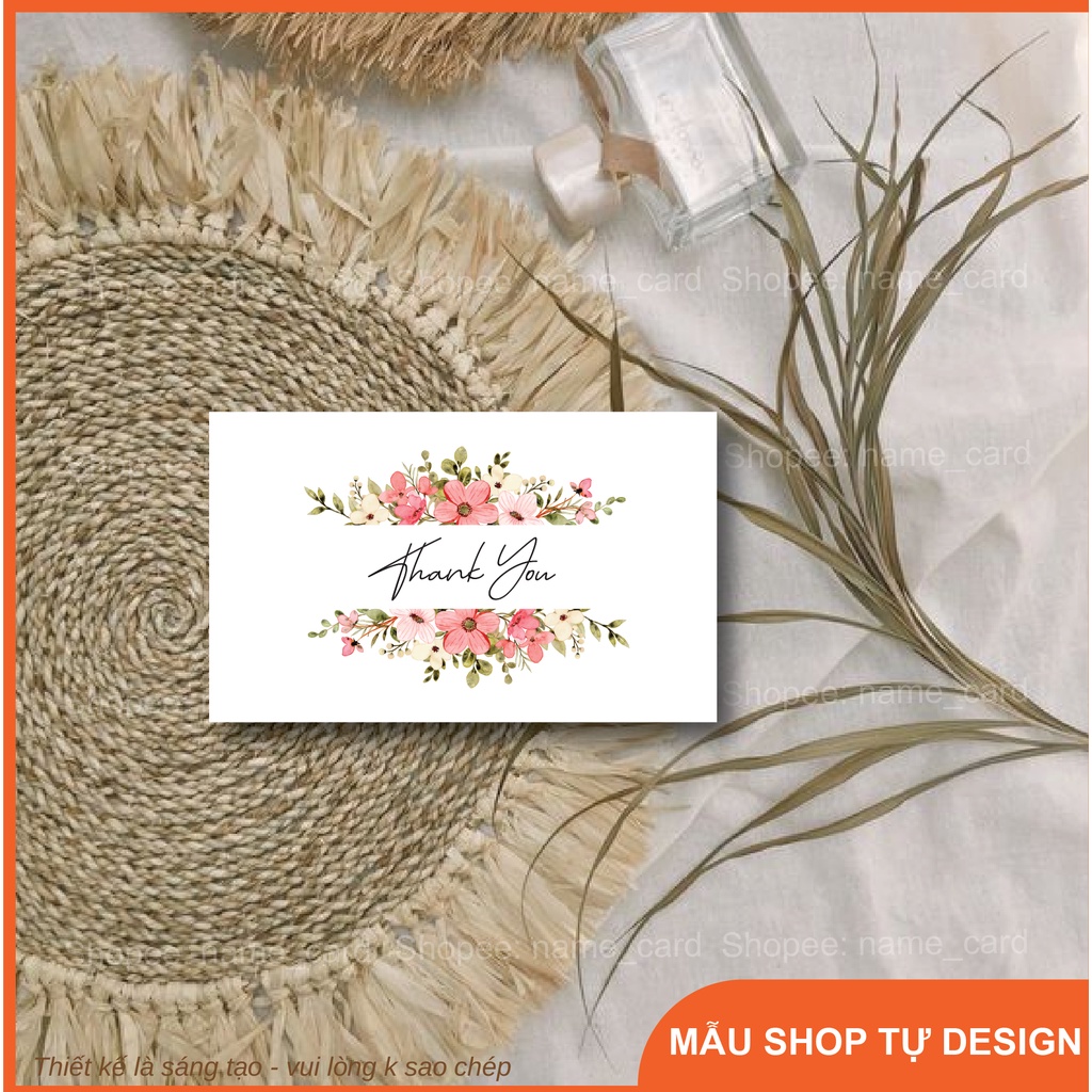 Thiệp cảm ơn khách hàng, card cảm ơn, thank you card có sẵn tại shop kích thước 9x5.5 cm