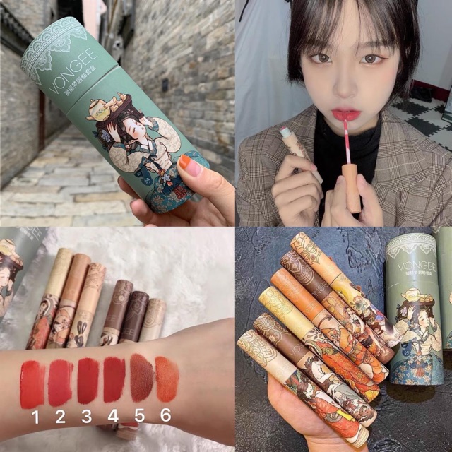 SET SON 6 THỎI VONGEE CỔ ĐIỂN SIÊU ĐẸP da.te 06/2023