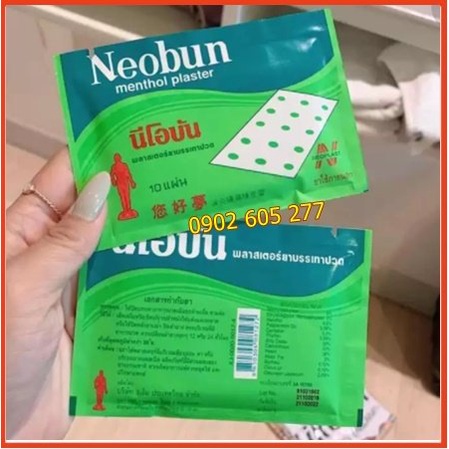 [Combo] 1 Hộp 20 Gói Dán Neobun Menthol Plaster Thái Lan