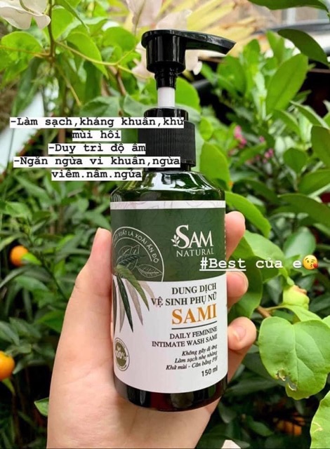 DUNG DỊCH VỆ SINH PHỤ NỮ SAMI SAM NATURAL [MẪU MỚI]