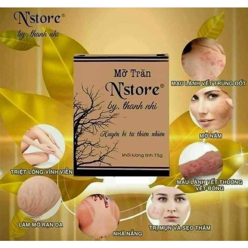 mỡ trân nguyên chất nstore thiên nhiên hủ 75g