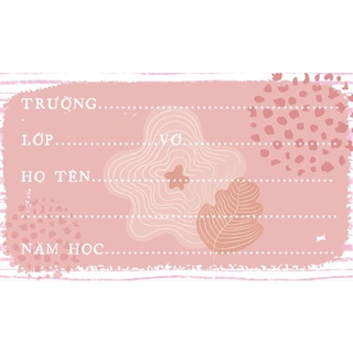 Nhãn vở, nhãn tên, nhãn sách