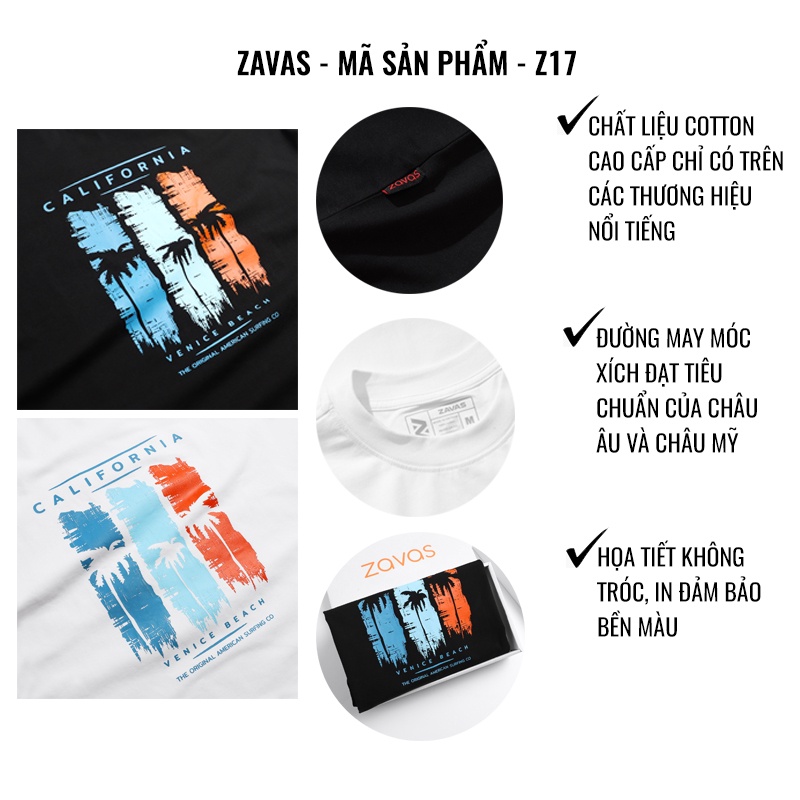 Áo phông nam cao cấp cổ tròn ngắn tay đẹp chất vải cotton co giãn 4 chiều thoáng mát ZAVAS - Z17