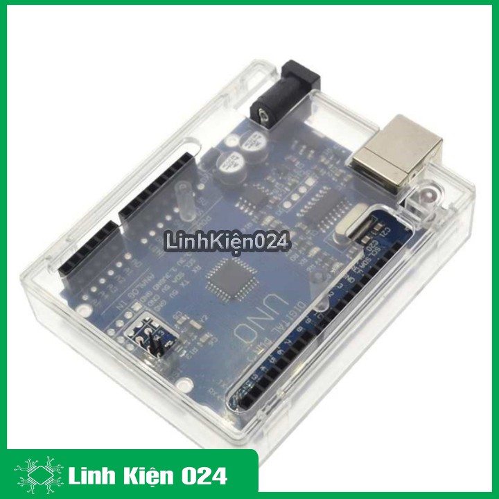 Hộp đựng vỏ bảo vệ Arduino Uno R3 bằng mica trong suốt