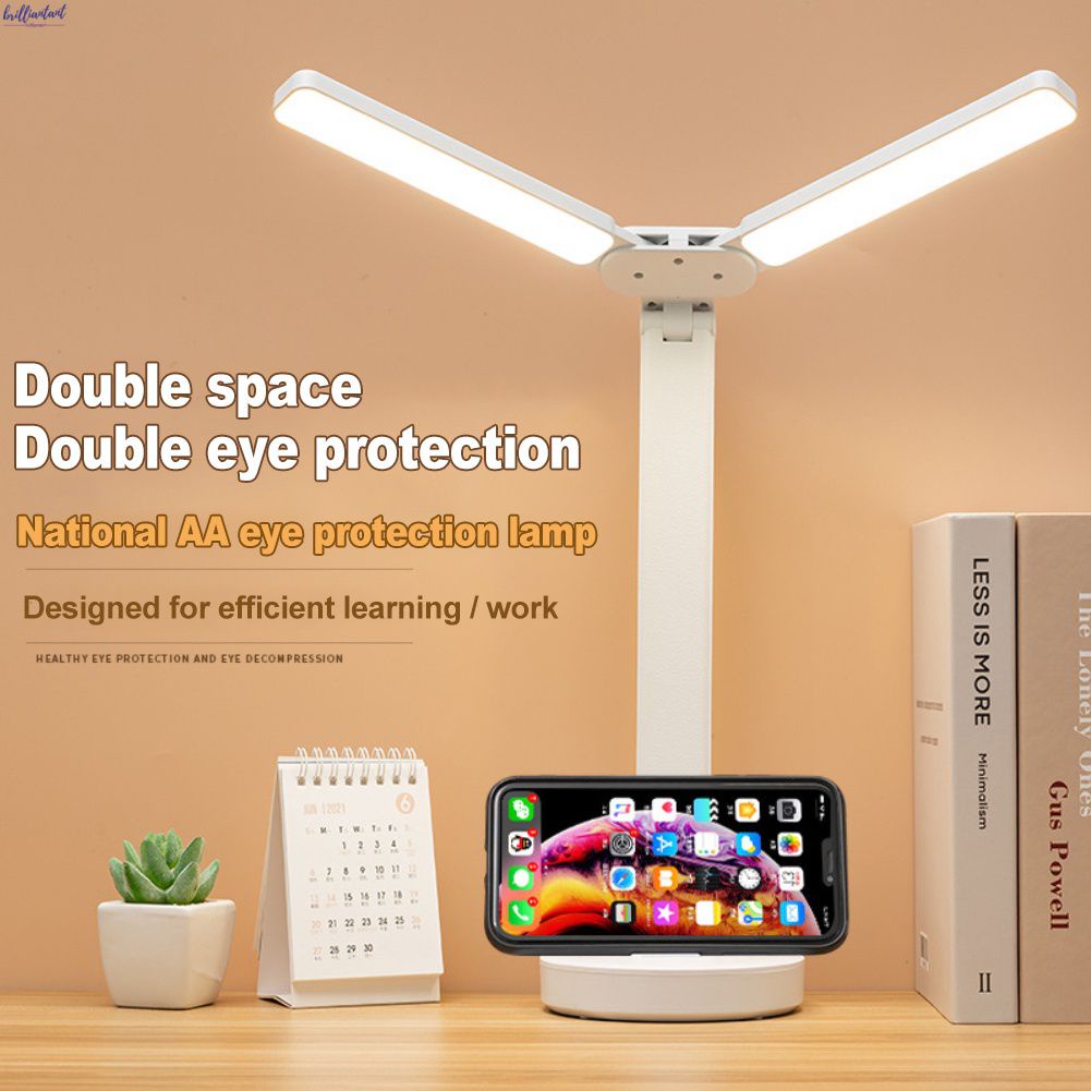 Bộ Đôi Đèn Loại Cao Độ Sáng Đèn Led Để Bàn Cảm Ứng Mờ Có Thể Gập Lại Để Bàn Bảo Vệ Làm Việc Và Học Tập Mắt
