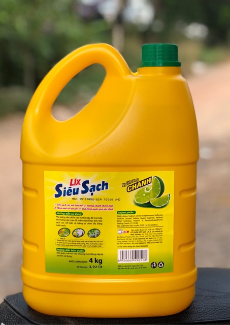 Nước Rửa Chén Lix Siêu Sạch Hương Chanh Can 3.8kg