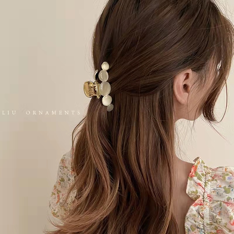 Kẹp Tóc Đính Đá Opal Thanh Lịch Cho Nữ