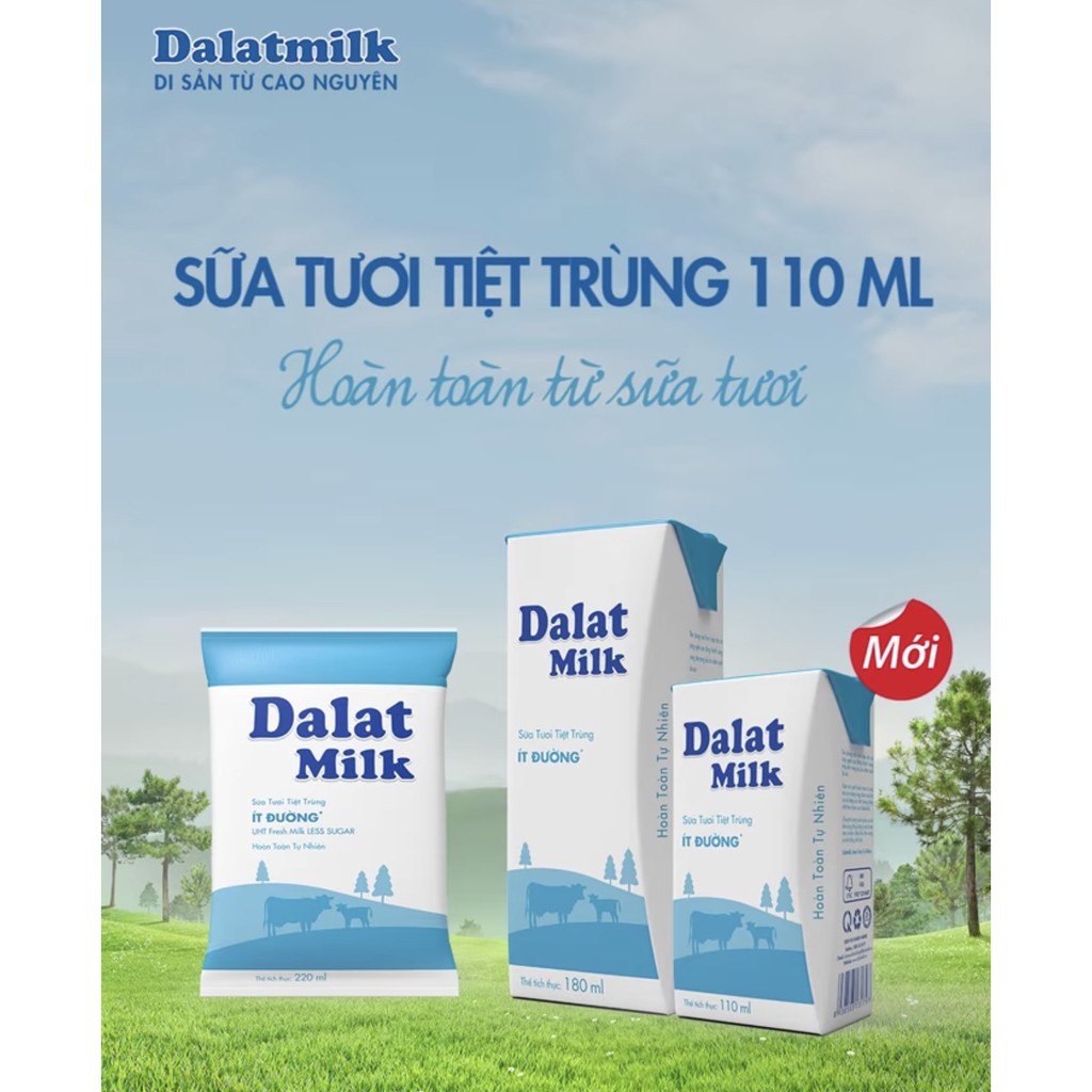 Sữa tươi Dalatmilk 110ml