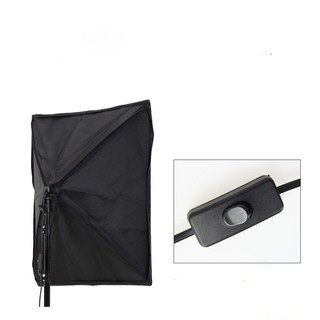 Đèn studio chụp ảnh sản phẩm, đèn quay phim, đèn livestream chuyên nghiệp, chân đèn cao 2m, softbox 50x70cm hỗ trợ sáng