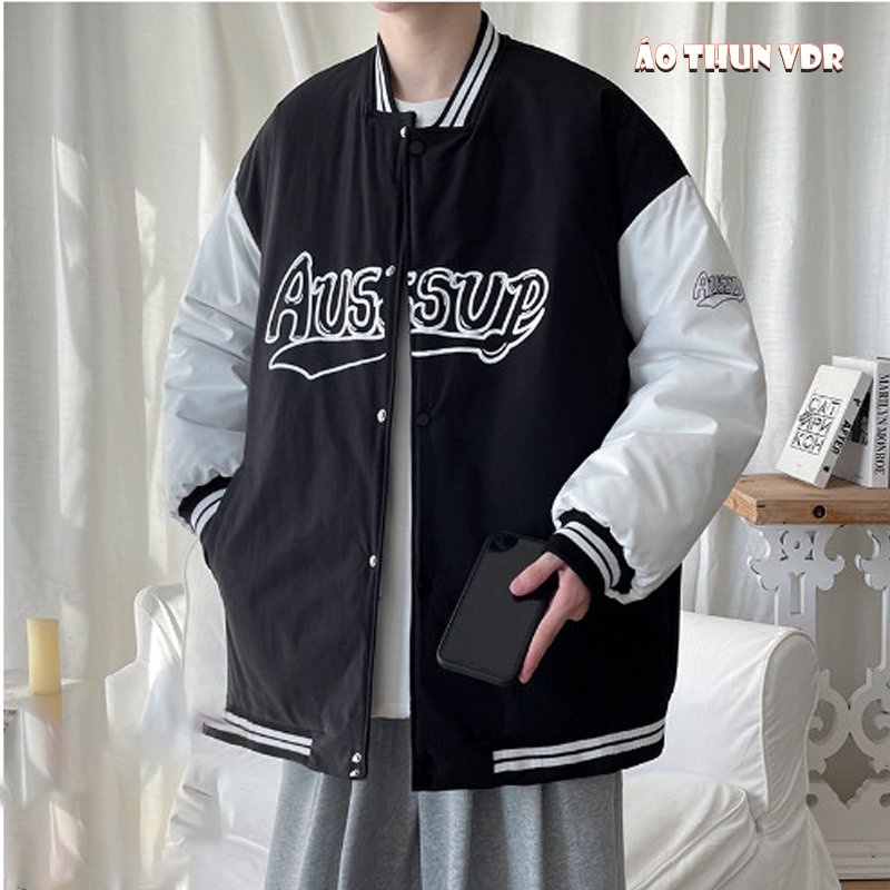 Áo Khoác Bomber ASSUP - phong cách nam nữ chất nỉ bông cotton