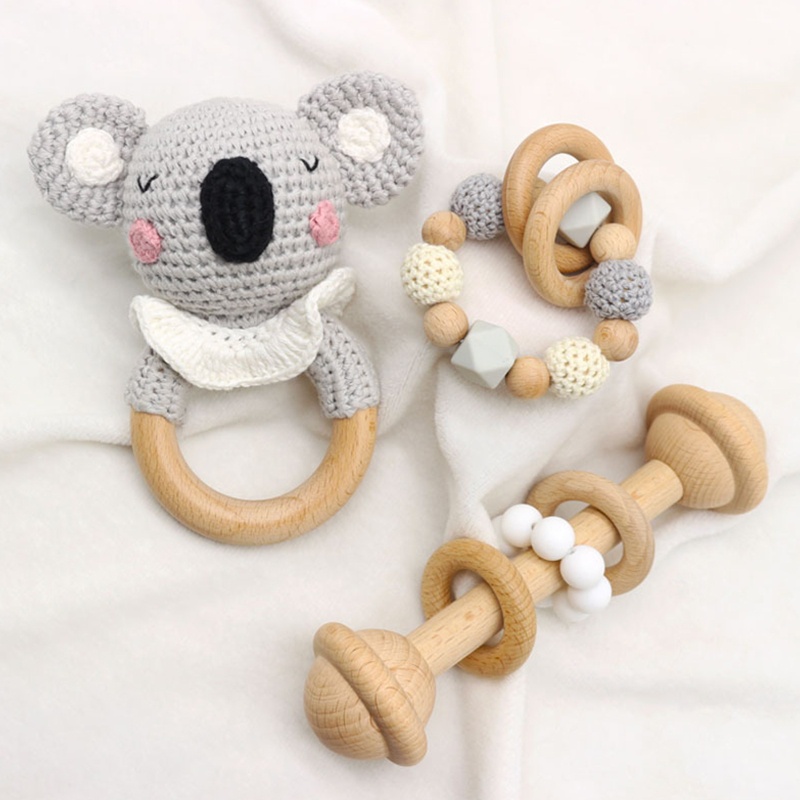 Set 2 Giá Đỡ Núm Vú Giả Hình Gấu Koala Dễ Thương Cho Bé