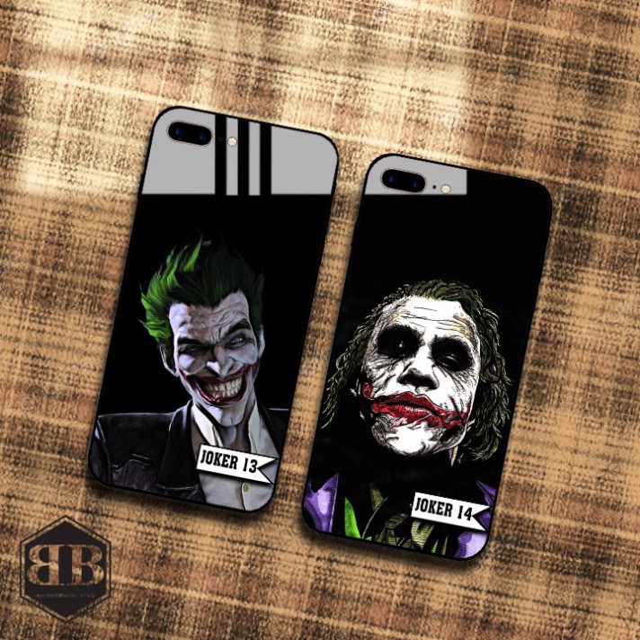 Ốp lưng kính cường lực iphone 7 plus / iphone 8 plus hình joker bao ngầu