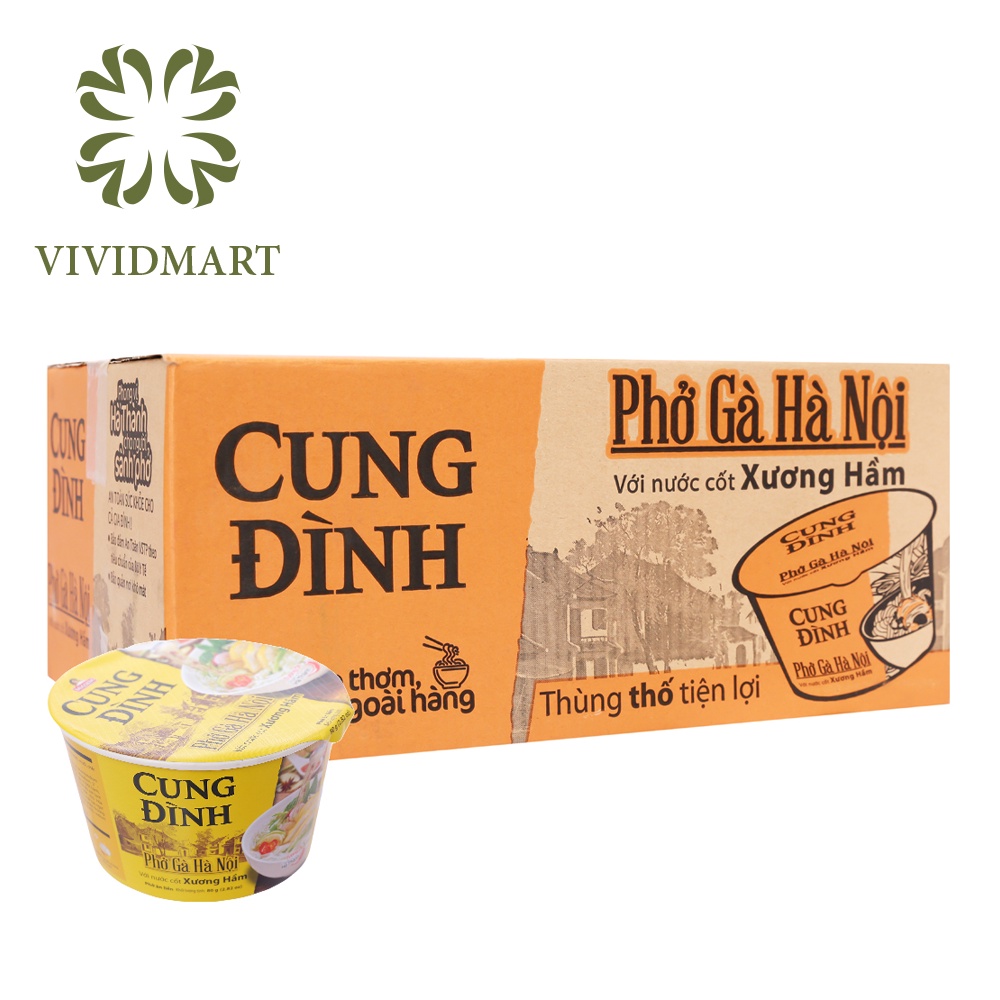 Phở tô Cung Đình Hà Nội 2 vị bò, gà – Hộp 80g - MICOEM