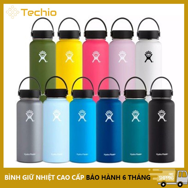 [CHÍNH HÃNG] Bình Giữ Nhiệt Hydro Flask, Công Nghệ Cách Nhiệt 2 Lớp Giữ Nhiệt Lâu, Thép Không Gỉ, Kh