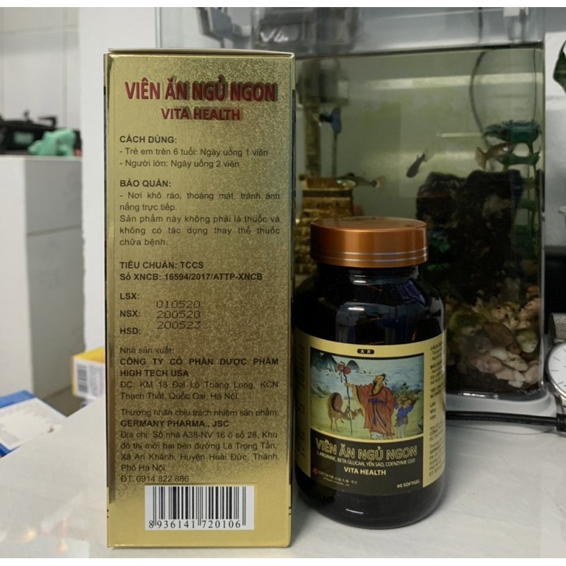 VIÊN ĂN NGỦ NGON VITAHEALTH BỒI BỔ CƠ THỂ, DƯỠNG TÂM AN THẦN LỌ 60V